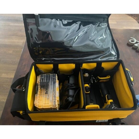 Tool Bag, 16-inch Durable Tote with Tool Organizer and Hard Bottom - Picture 4 of 4